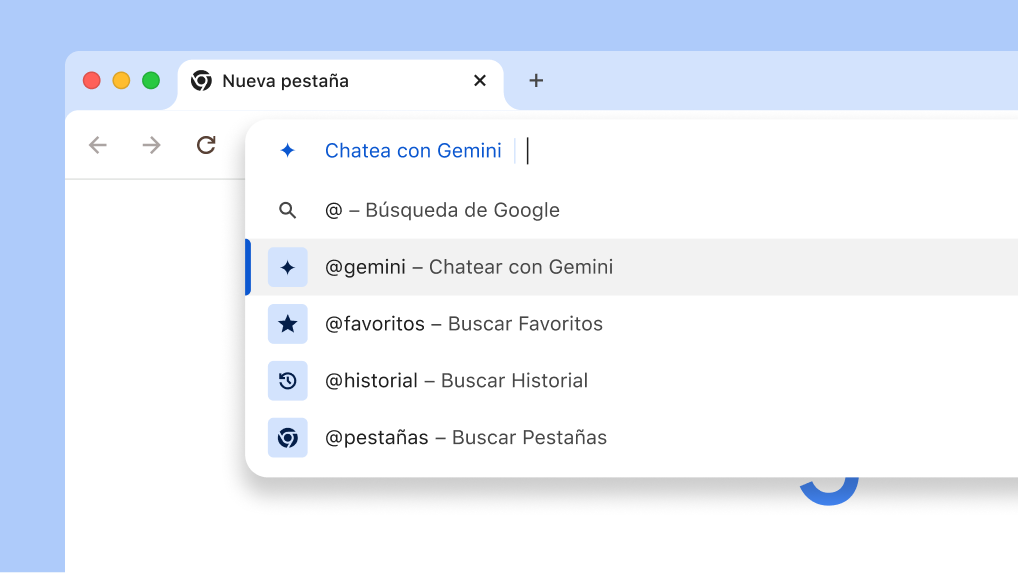 Chatea con Gemini desde la barra de direcciones