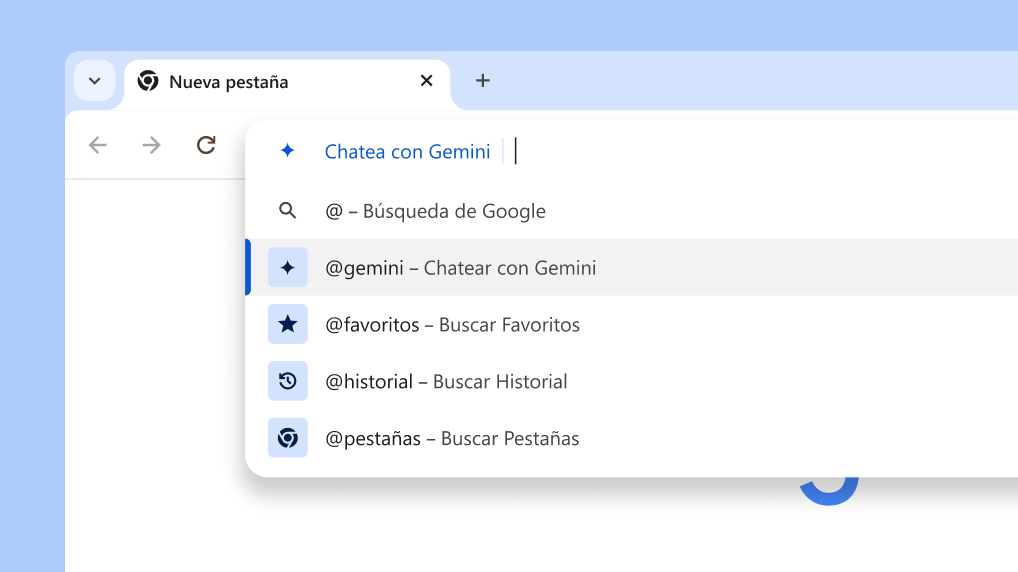 Chatea con Gemini desde la barra de direcciones