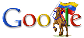 Google celebrando el Dí­a de la Independencia de Venezuela